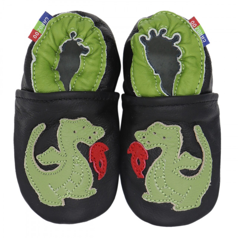 Acheter Chausson  Pantoufle Dinosaure en cuir modèle enfant