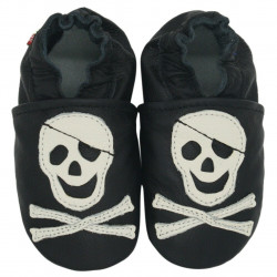 Chaussons cuir bébé Carozoo Pirate