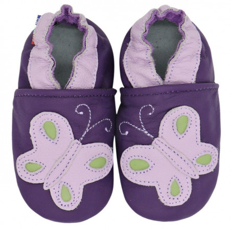 Chaussures Enfant/Bébé Semelle Souple Filles Colorful Butterfly Purple Carozoo Papillons 
