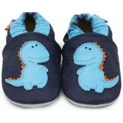 Chaussons cuir bébé Carozoo Stégosaure